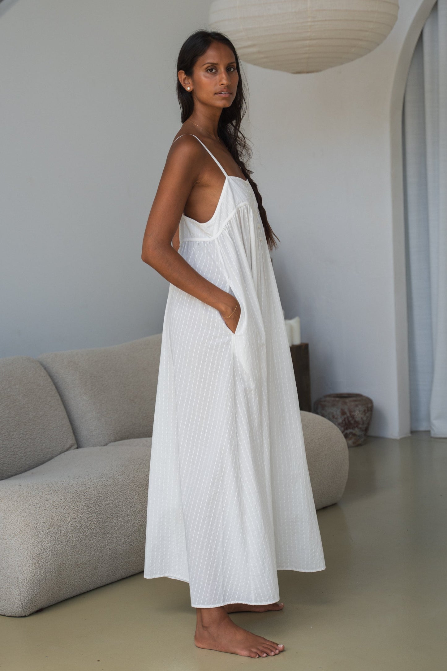 BEATRICE IVORY COTTON DRESS