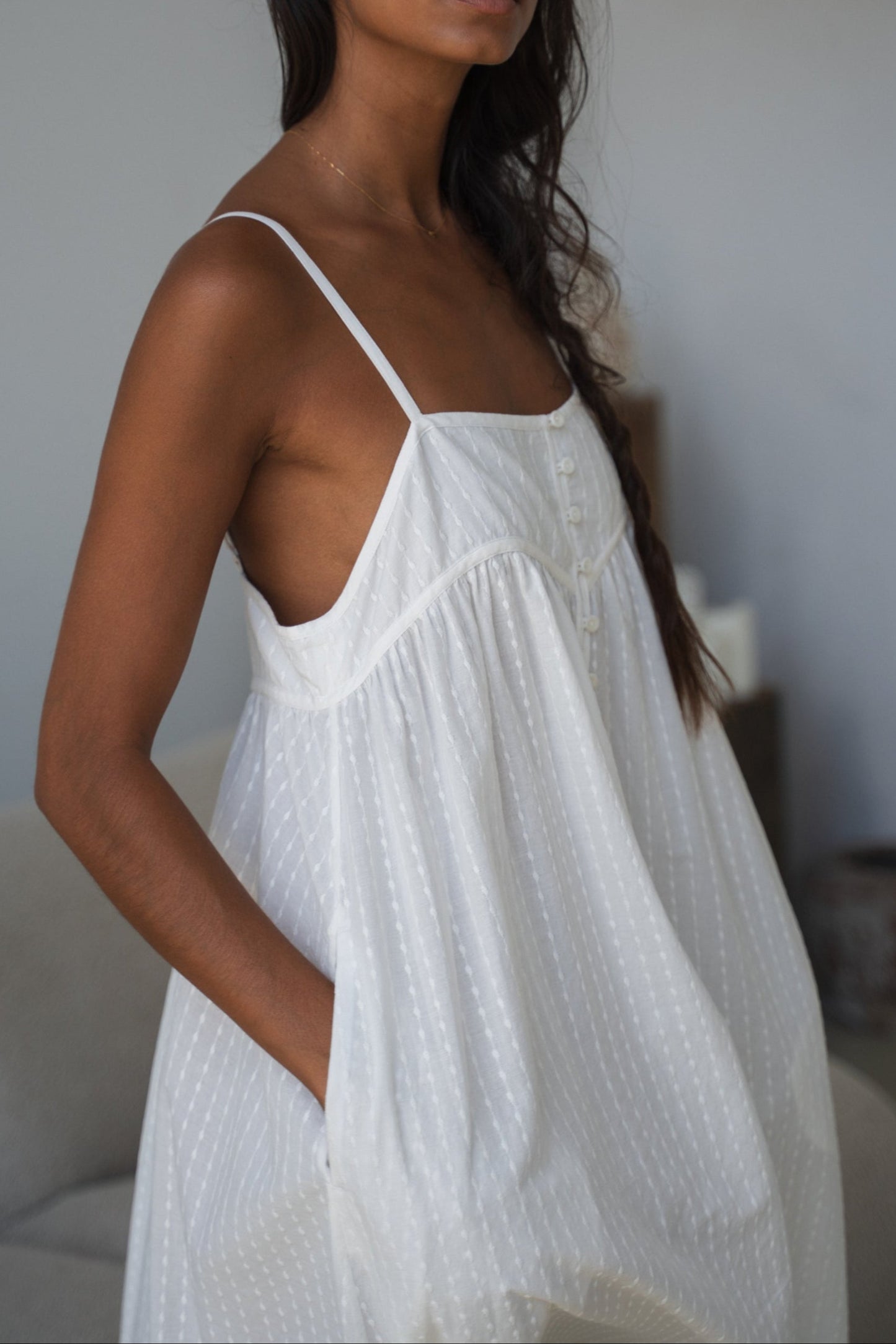 BEATRICE IVORY COTTON DRESS