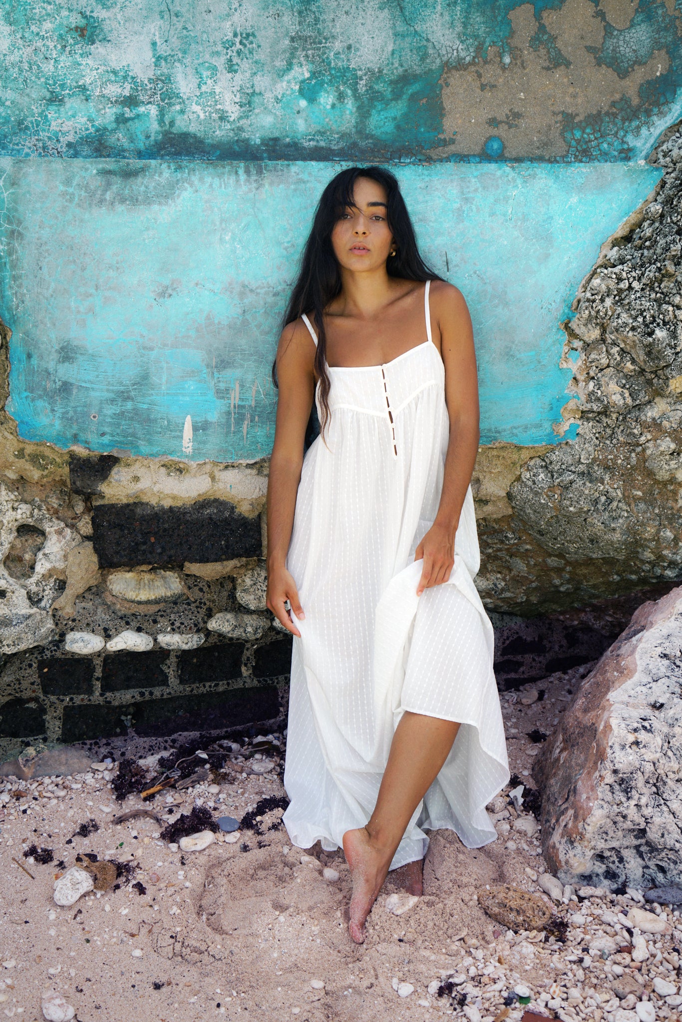 BEATRICE IVORY COTTON DRESS