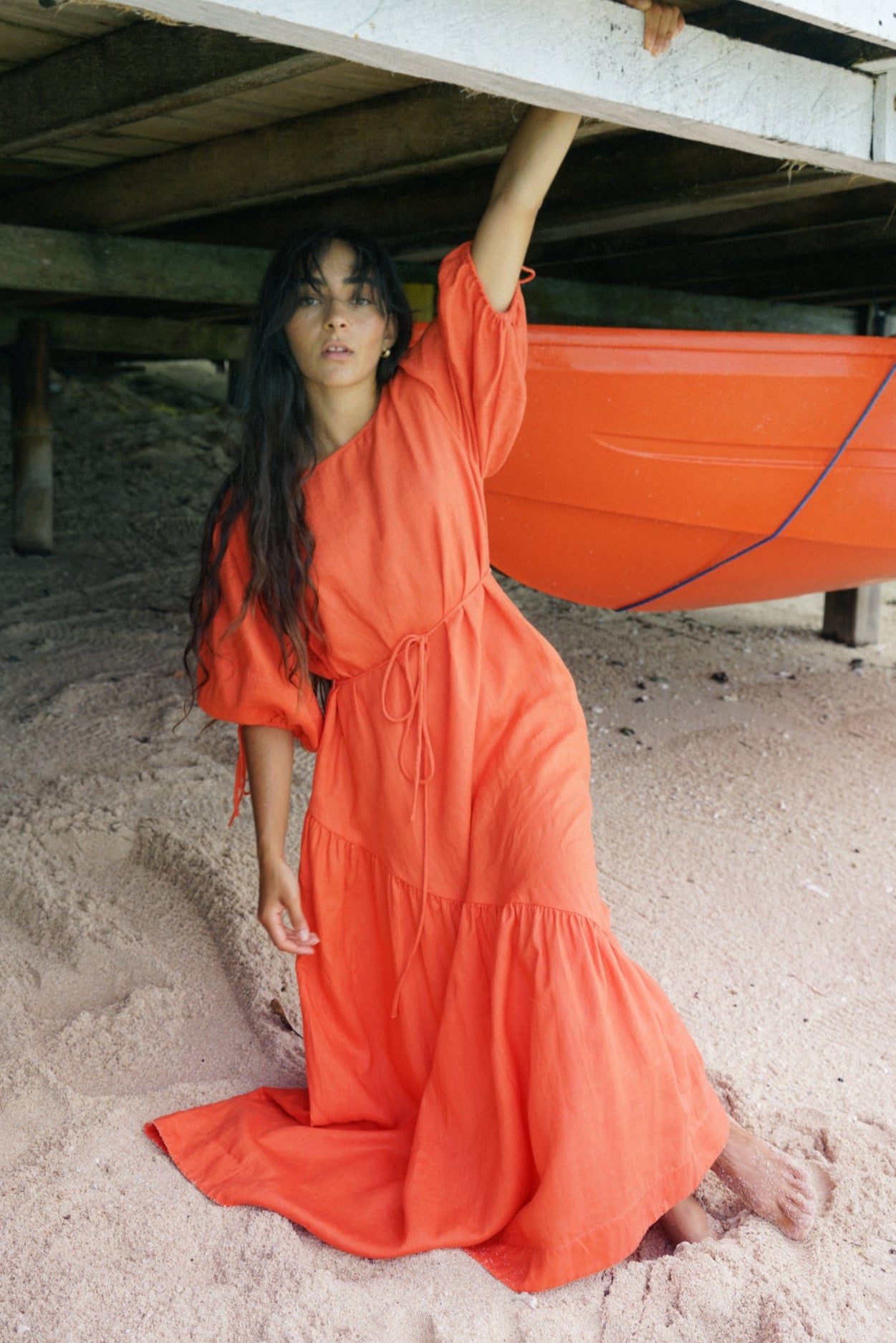 CHARLOTTE SPRITZ LINEN DRESS