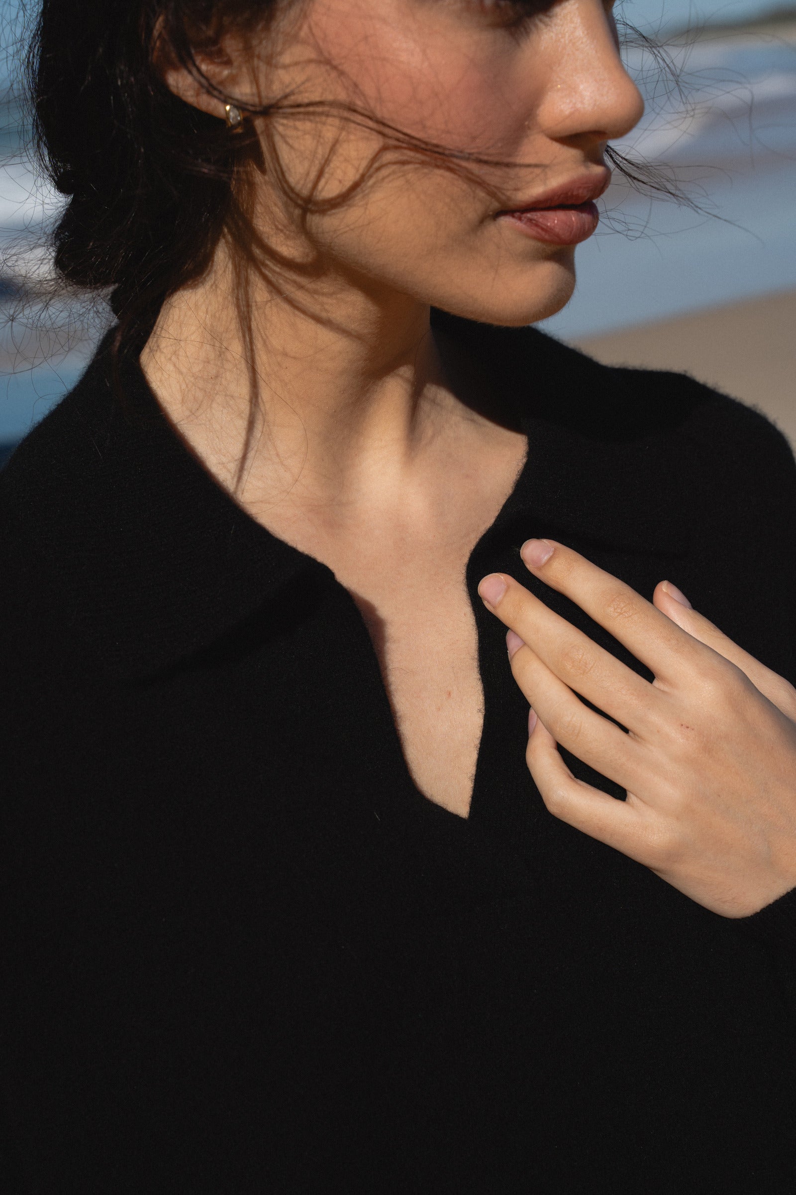 LILLY PILLY Emma cashmere wool knit in Black 