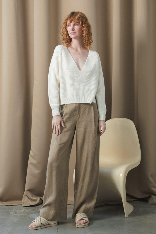 LILLY PILLY Oli linen pants in Taupe