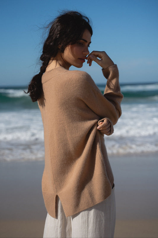 LILLY PILLY June cashmere knit in Camel