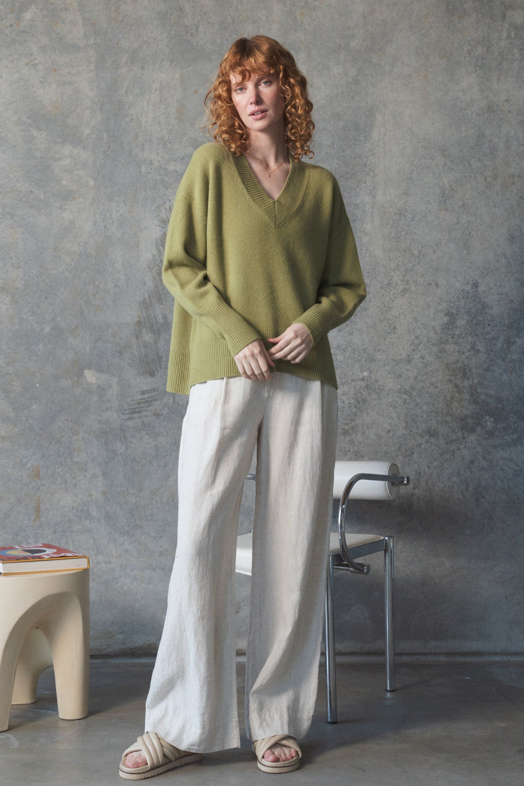 LILLY PILLY June cashmere knit in Olive