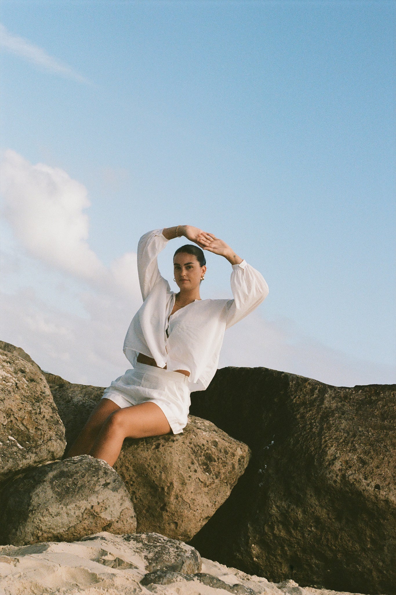 EMBER IVORY COTTON VOILE SHIRT