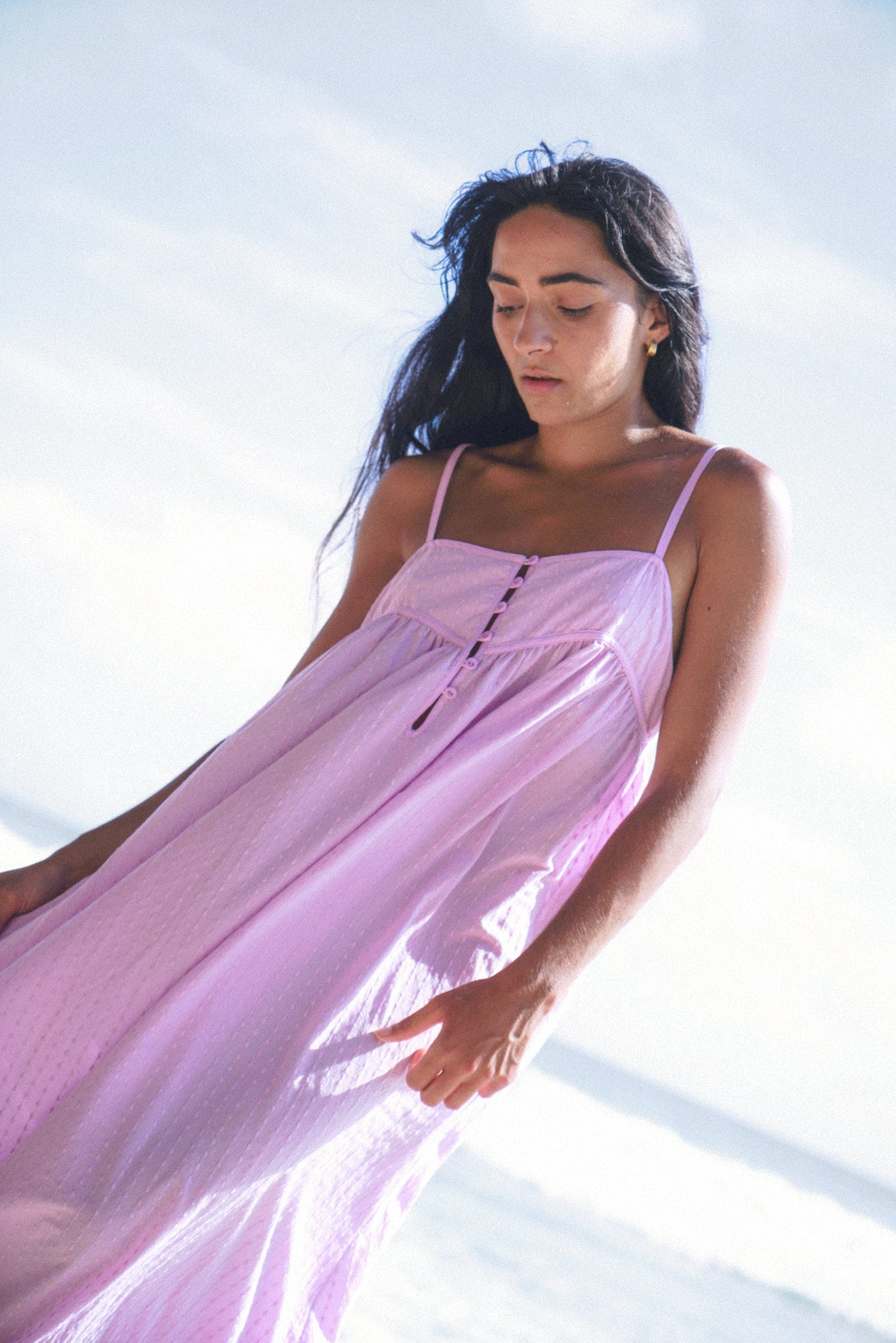 BEATRICE ORCHID COTTON DRESS