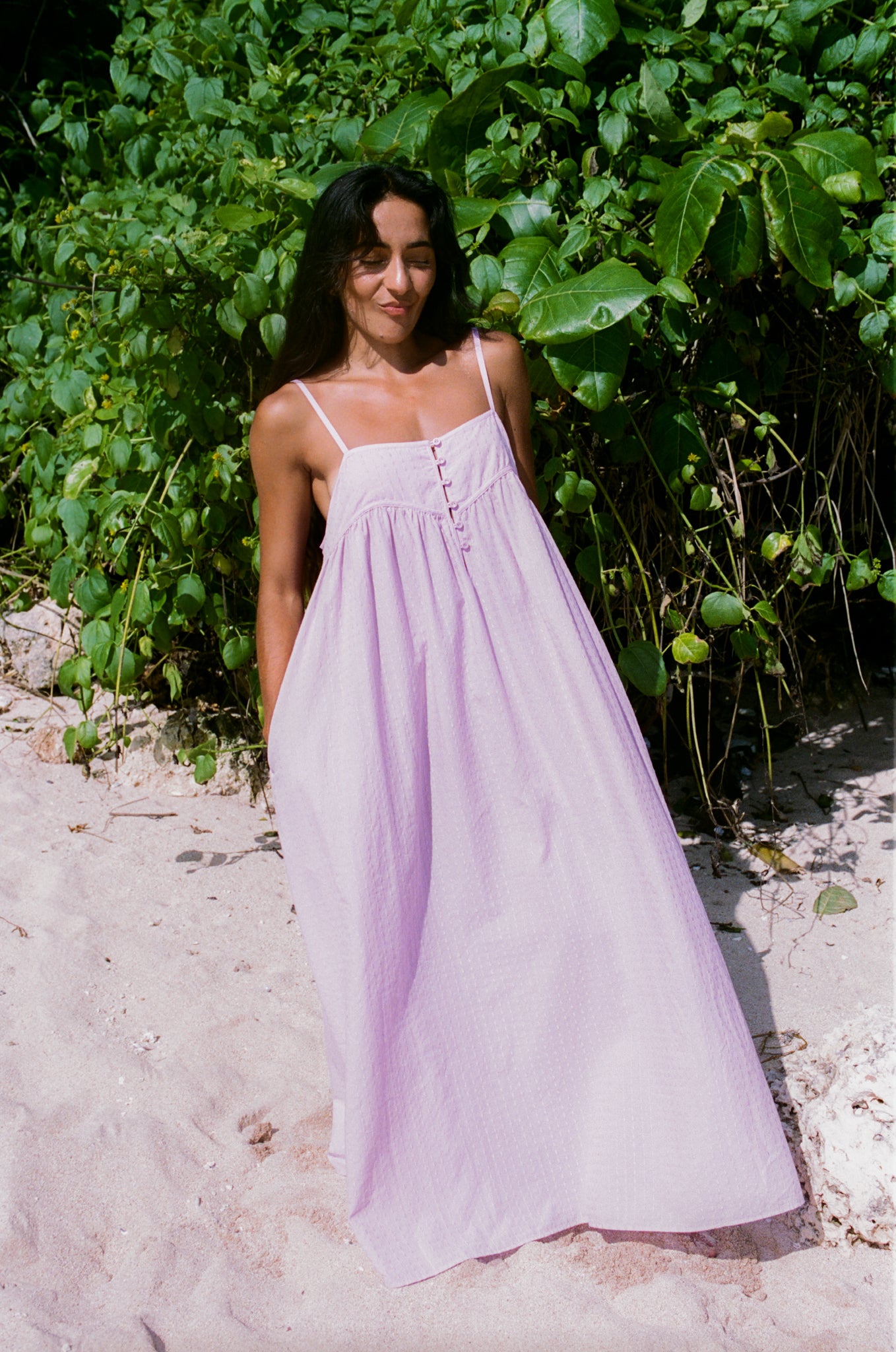 BEATRICE ORCHID COTTON DRESS