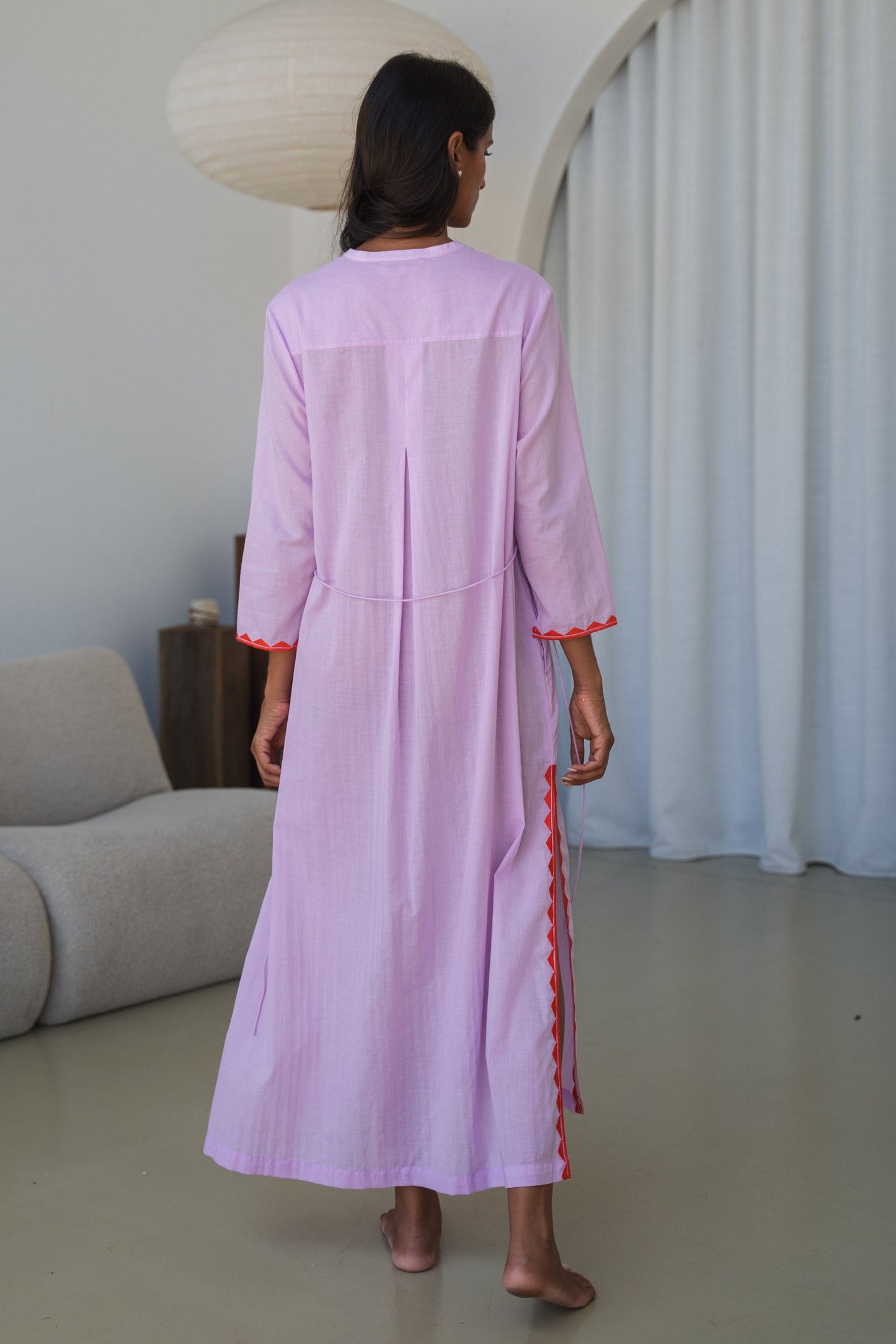 CALLIE ORCHID COTTON VOILE DRESS