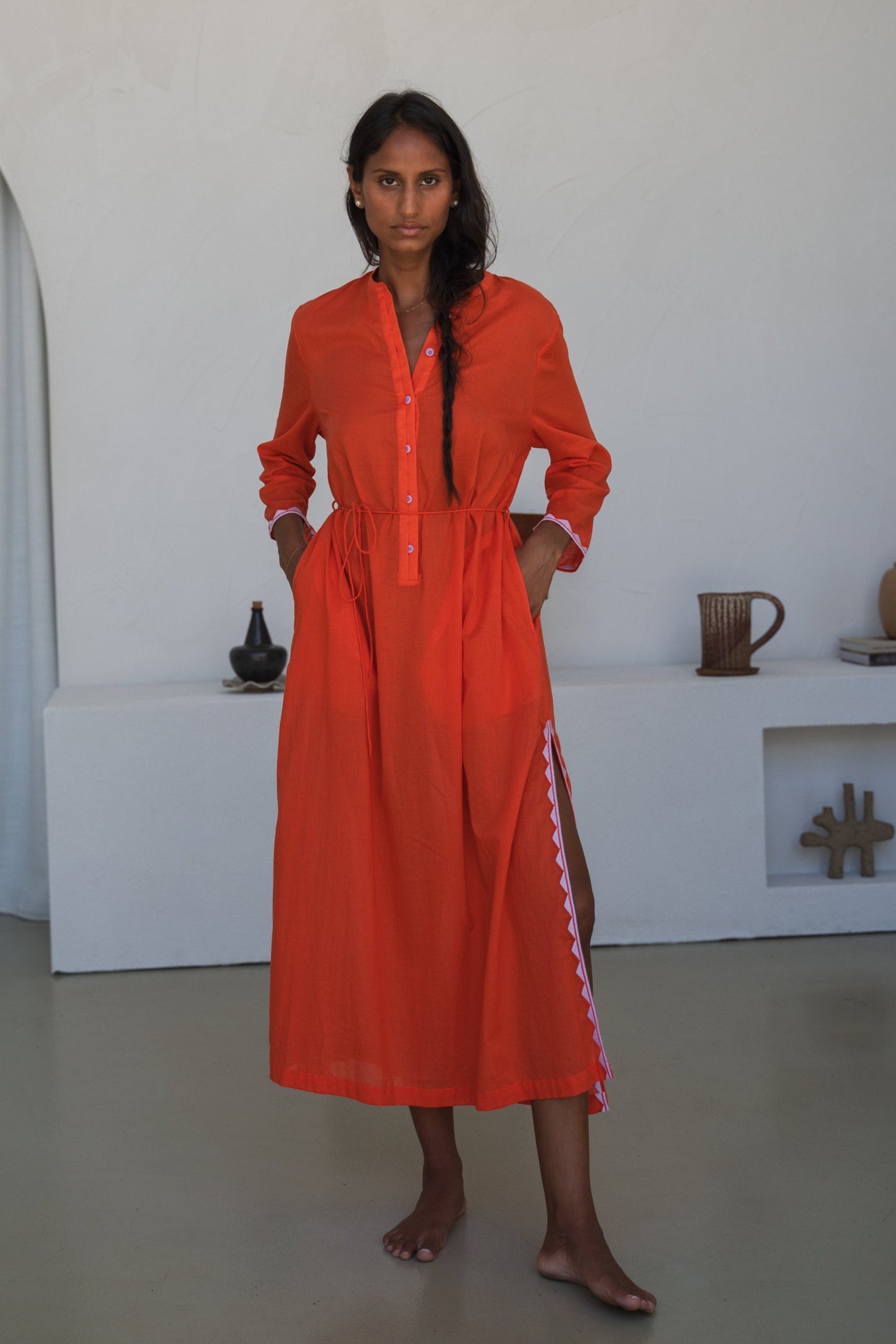 CALLIE SPRITZ COTTON VOILE DRESS