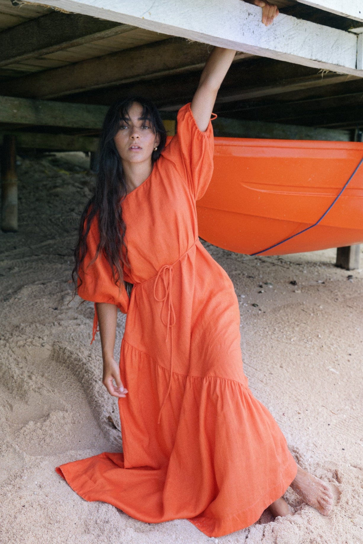 CHARLOTTE SPRITZ LINEN DRESS