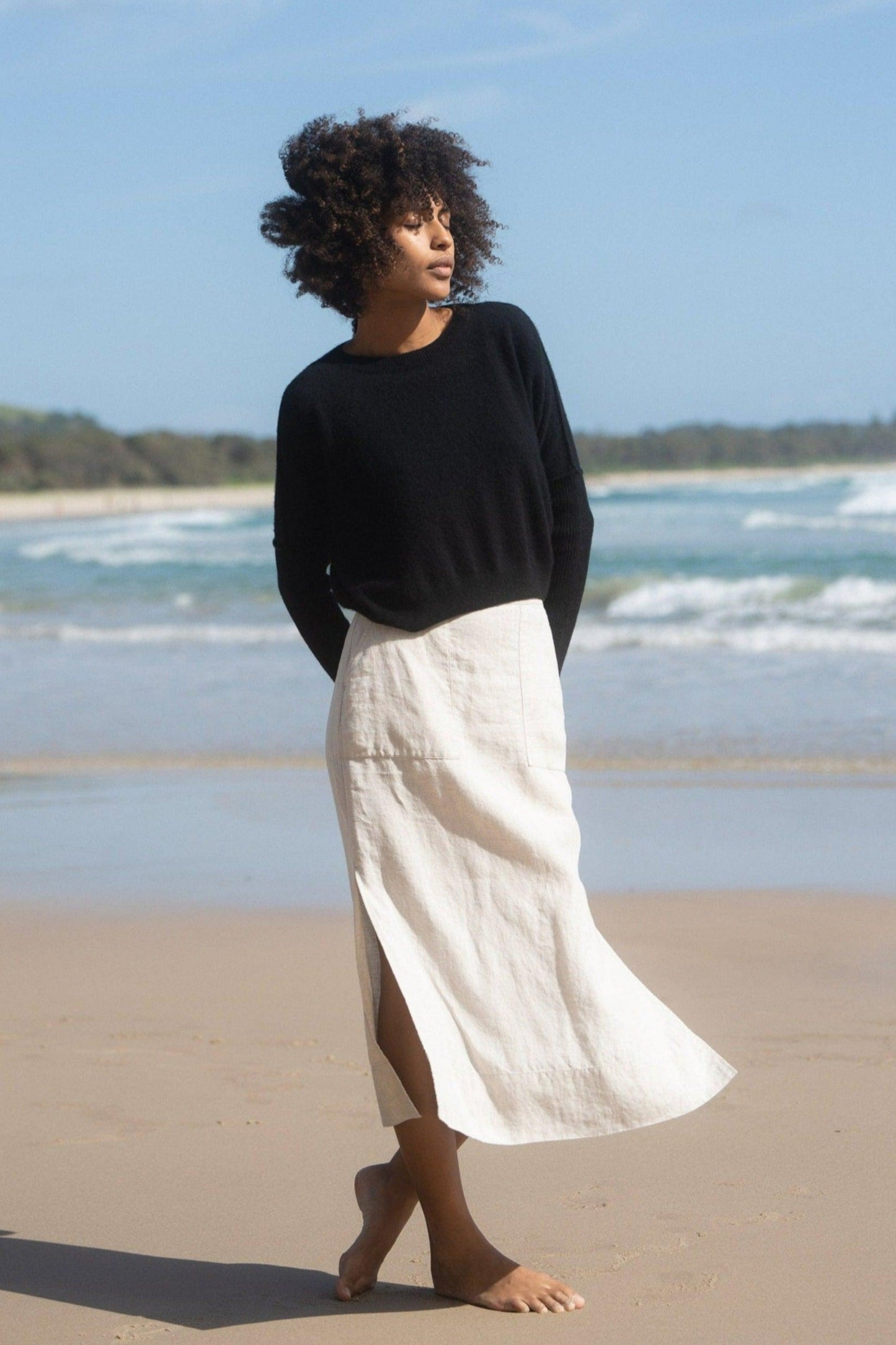 LILLY PILLY Collection Miri Knit made from 95% cashmere and 5% wool in Black