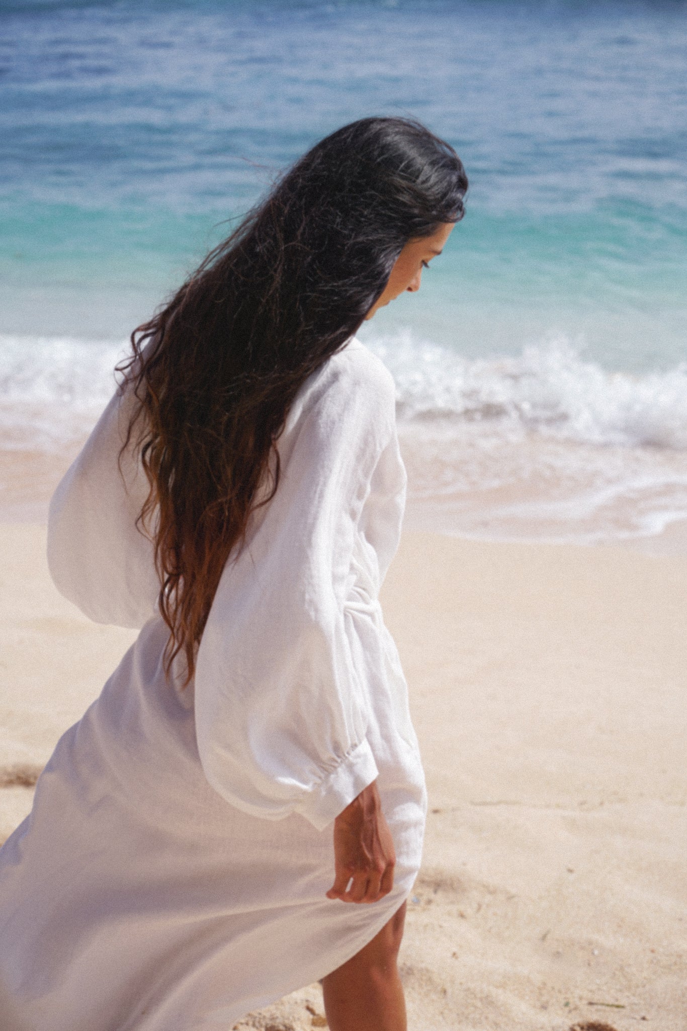 MAE IVORY LINEN DRESS