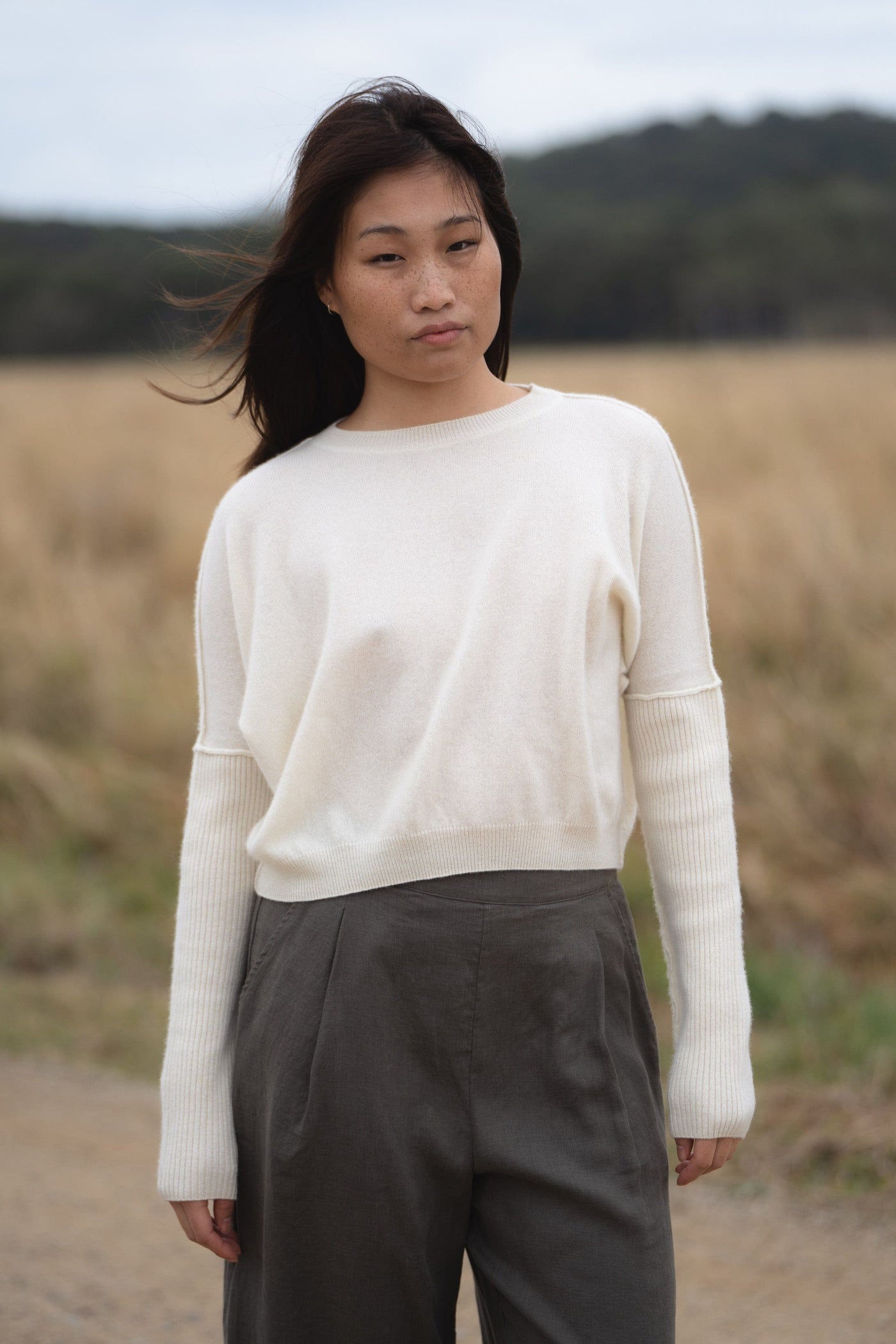 LILLY PILLY Collection NEW Miri Knit made from 100% cashmere in Ivory