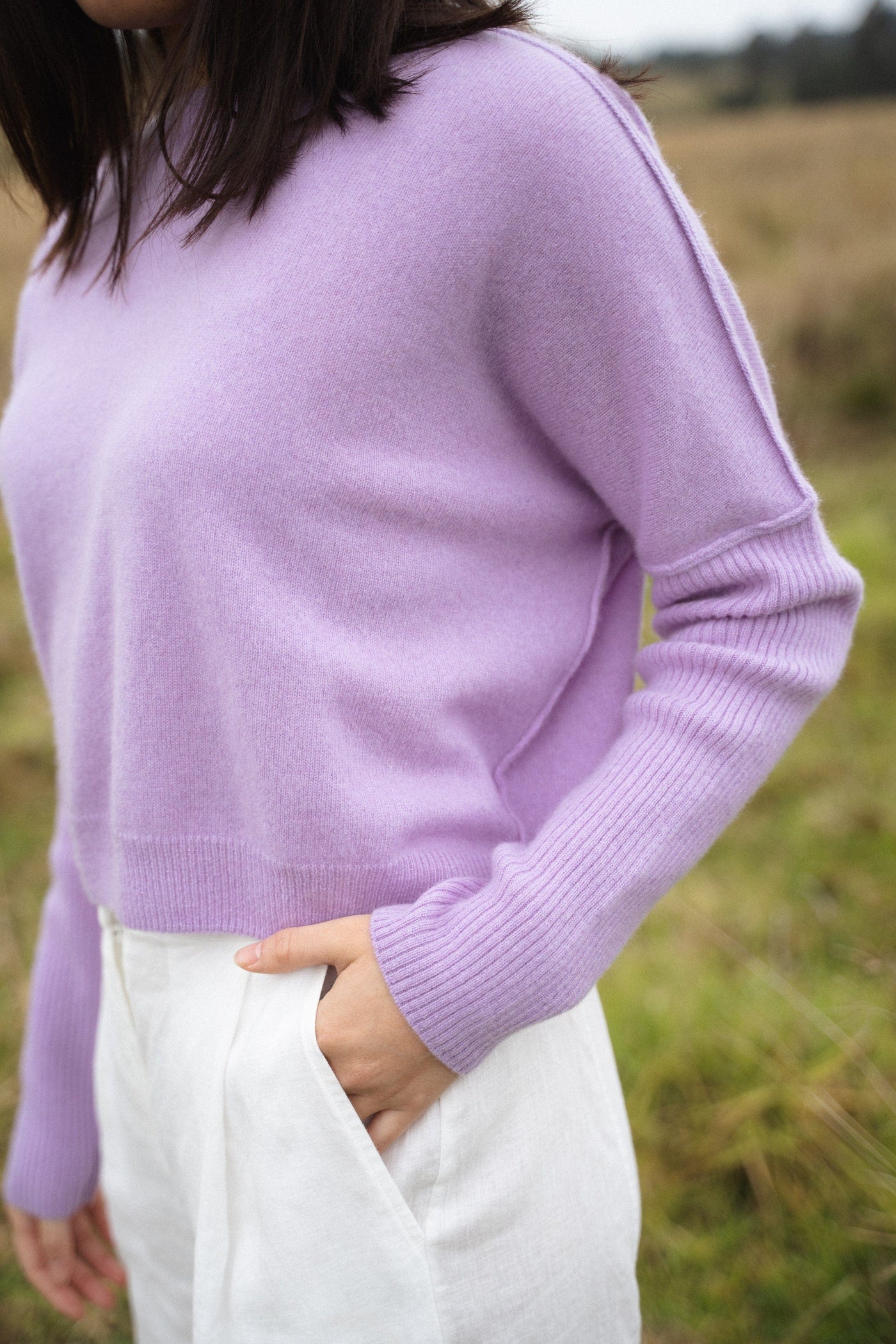 LILLY PILLY Collection NEW Miri Knit made from 100% cashmere in Lilac