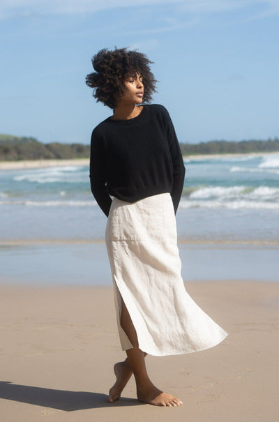 LILLY PILLY Collection NEW Miri Knit made from 100% cashmere in Black