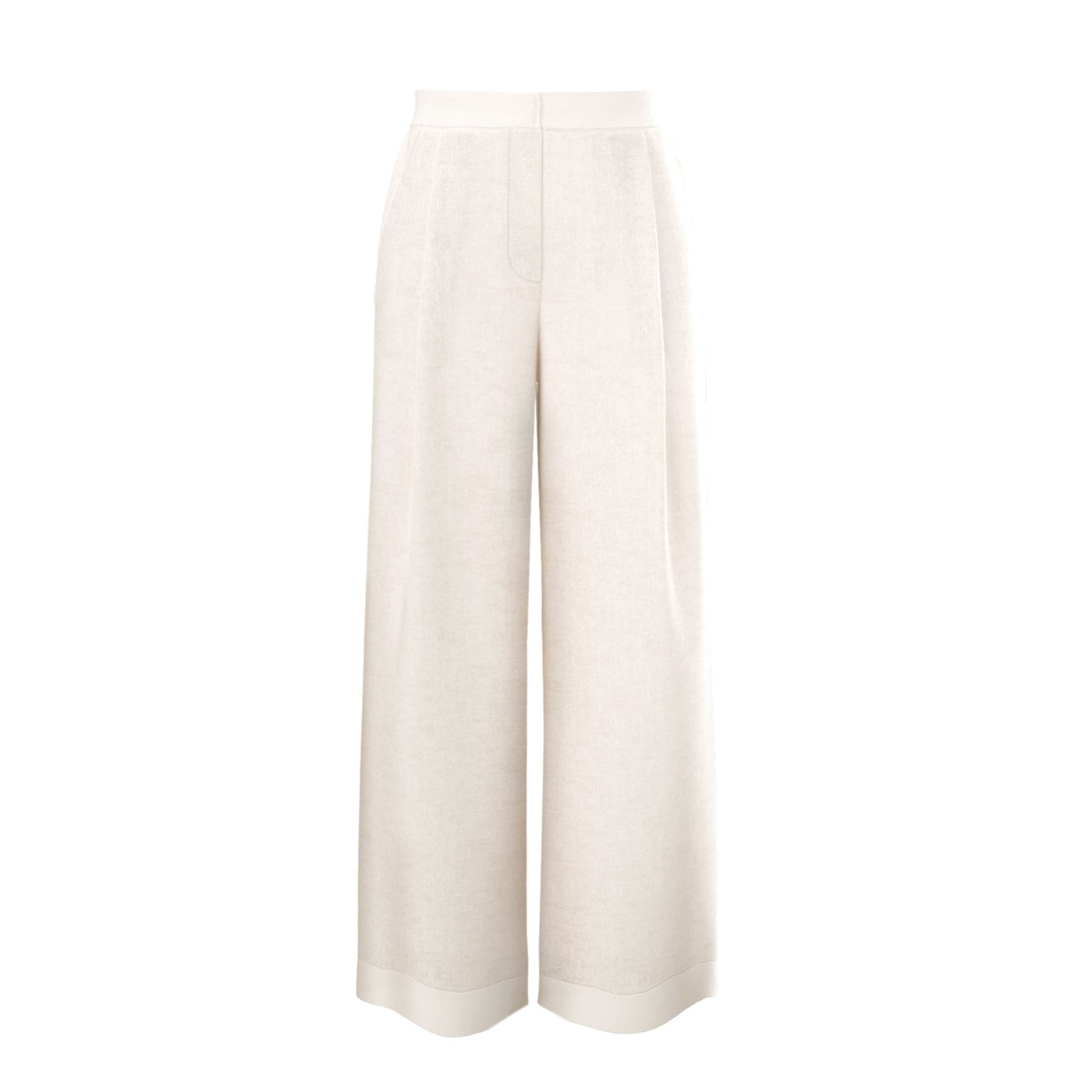 Lilly Pilly Collection Oli pants made from 100% Organic linen in Ivory, as 3D model showing back view