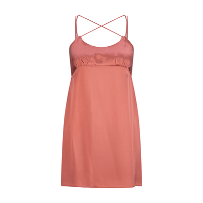Lilly Pilly Collection bluesign® certified silk Ella Slip in Dusty Pink, as a 3D image of front view