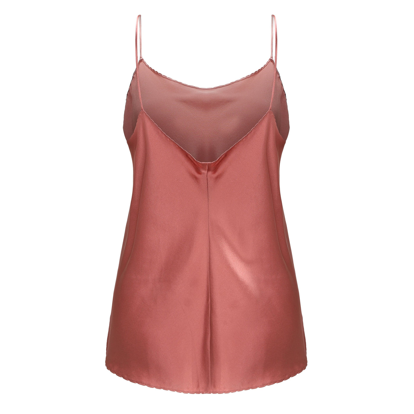 illy Pilly Collection bluesign® certified silk Eva Cami in Dusty Pink as 3D image showing back view