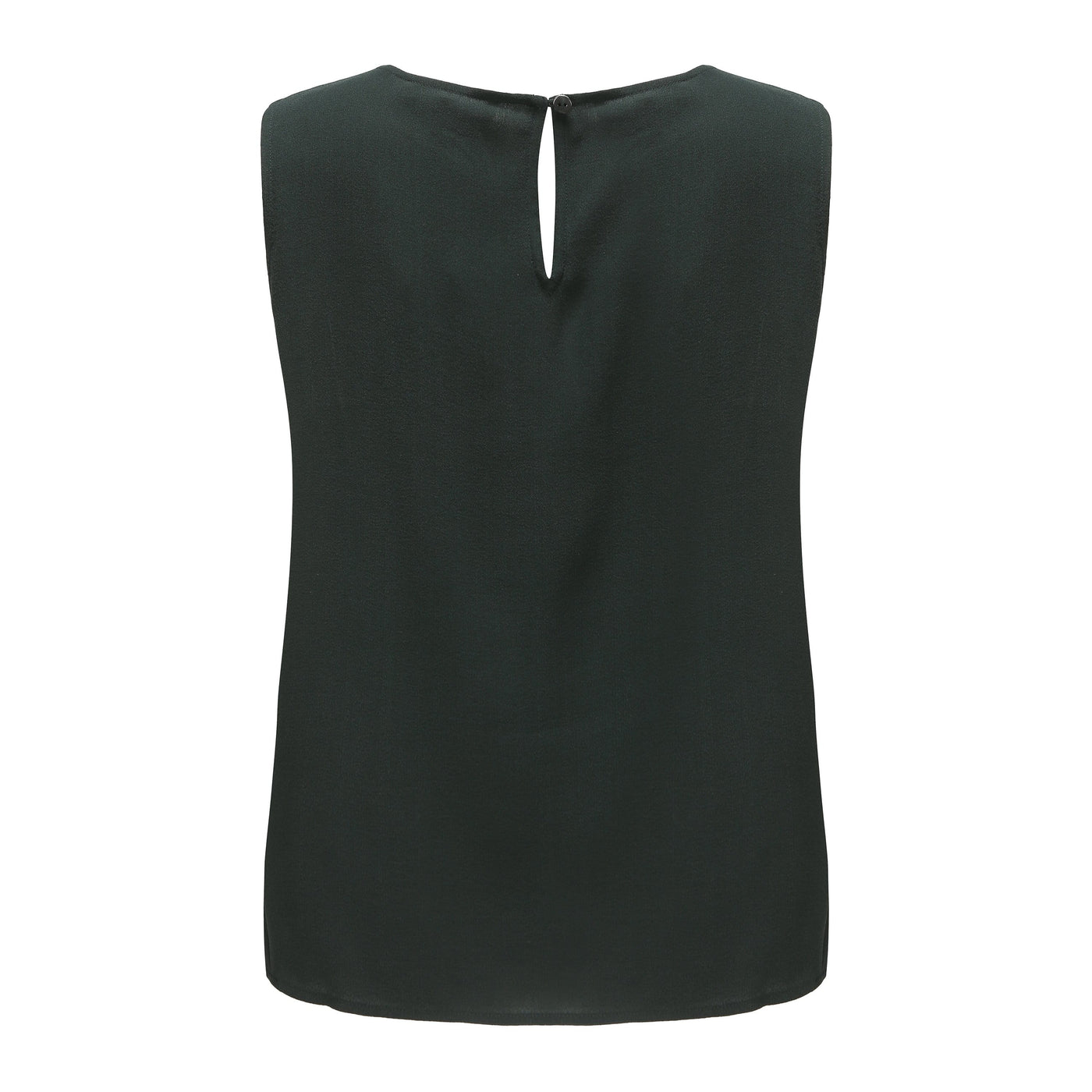 Lilly Pilly Collection bluesign® certified silk Lulu Tank in Bottle Green as 3D image showing back view