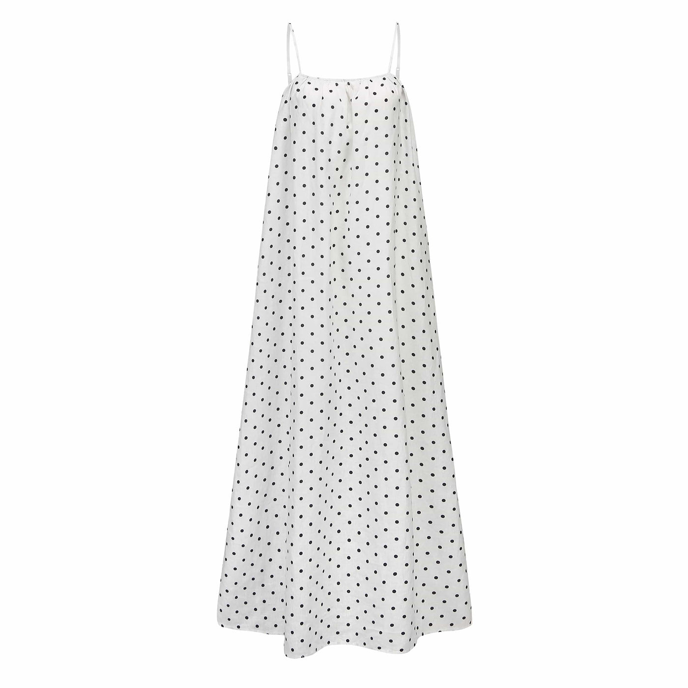 Lilly Pilly Collection 100% organic linen Olive Dress in Polka Dot