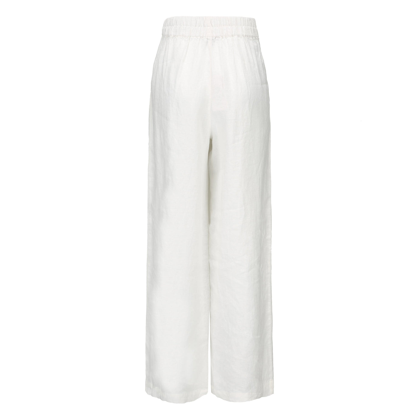 Lilly Pilly Collection 100% organic linen Olivia Pants in Ivory as 3D image showing back view