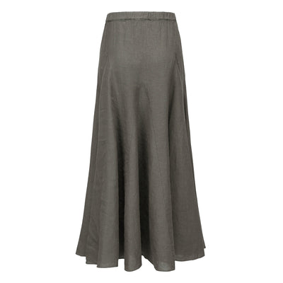 Lilly Pilly Collection 100% organic linen Stella Skirt in Khaki